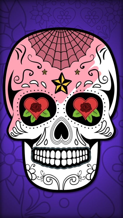 Mexican Sugar Skull Mask – Coloring Pages screenshot-4