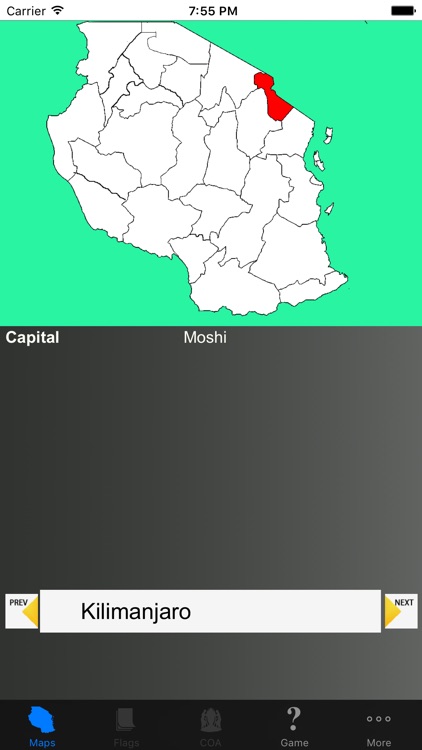 Tanzania Region Maps and Capitals