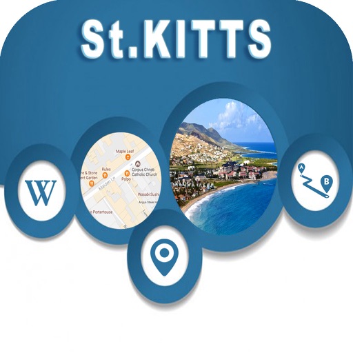 St. Kitts West Indies Offline City Maps Navigation iOS App