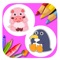 Free Coloring Game Pig And Penguin Version