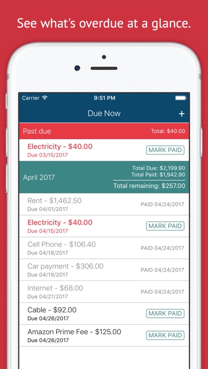 Bill List: Simple Bill Manager