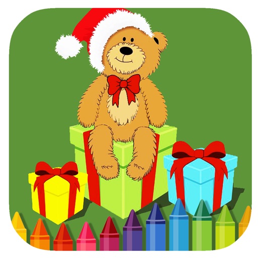 Free Page Bear Gift Coloring Game Education Icon