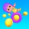 Break the toy parts with your pins and balls, collect the coins to your piggy bank