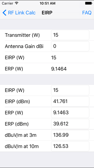 RF Link Calc Screenshot 2