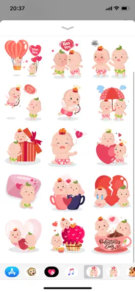 Game screenshot Valentine Emoji Funny Stickers apk