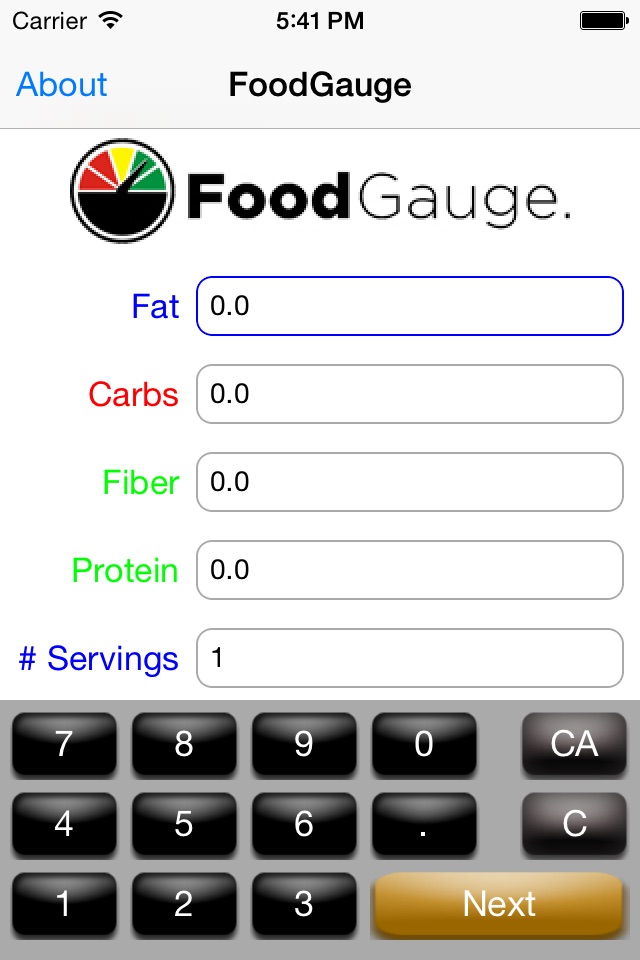 Foodgauge screenshot 2