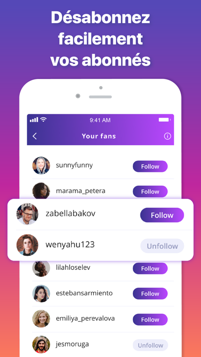 Abonnés rapport for Instagram Abonnés rapport for Instagram