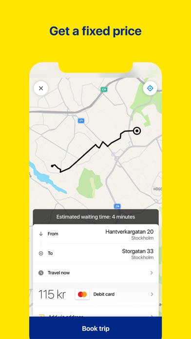 Sverigetaxi screenshot 2