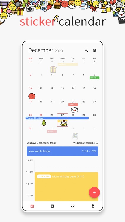 white calendar