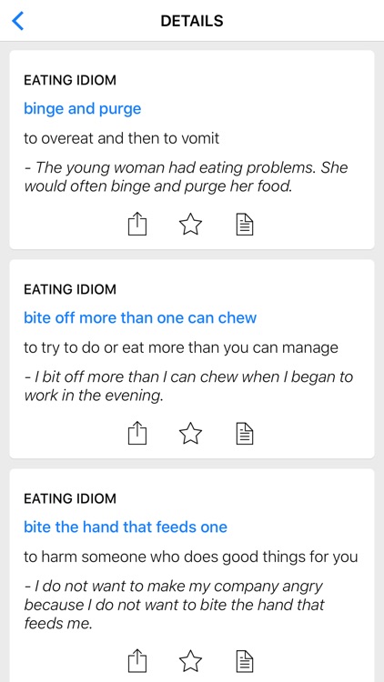 Food & Medical idioms