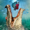 Hungry Underwater Crocodile