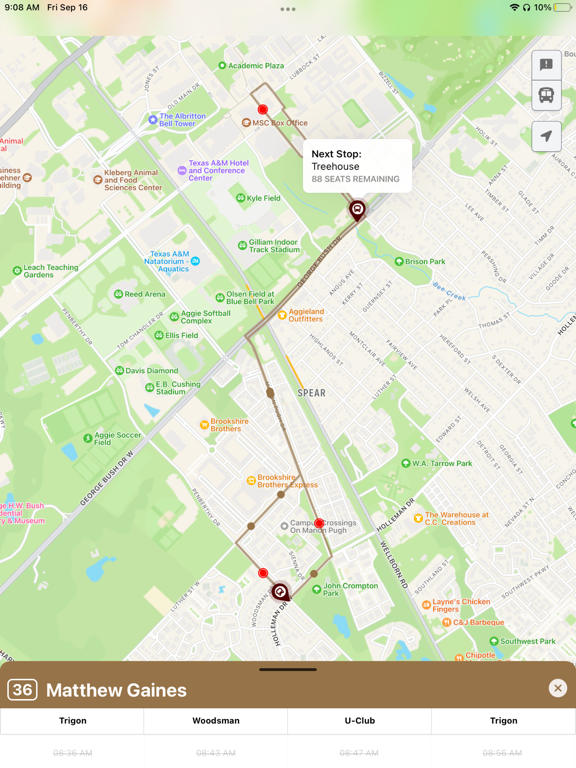 Screenshot #6 pour AggieBus: TAMU Bus Routes