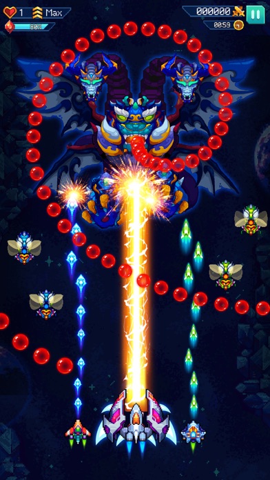 Galaxiga - ギャラガアーケードシューティングのスクリーンショット8 Galaxiga - ギャラガアーケードシューティングのスクリーンショット8