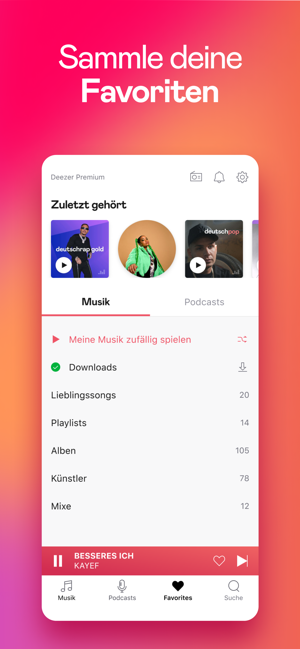 ‎Deezer: Musik & Hörbücher Screenshot