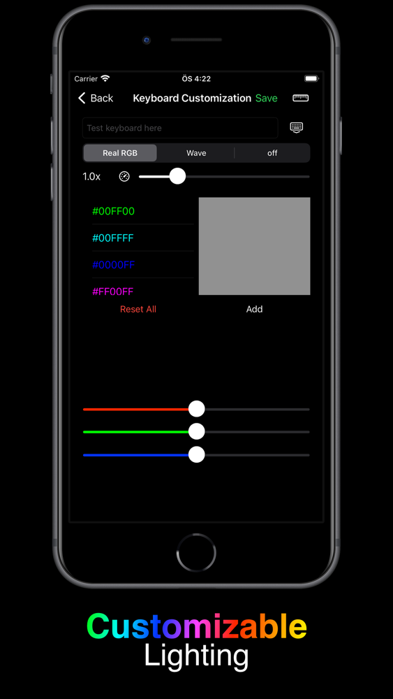 rgb keyboard iphone
