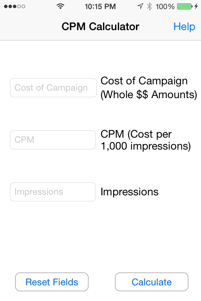CPM Calculator screenshot 2