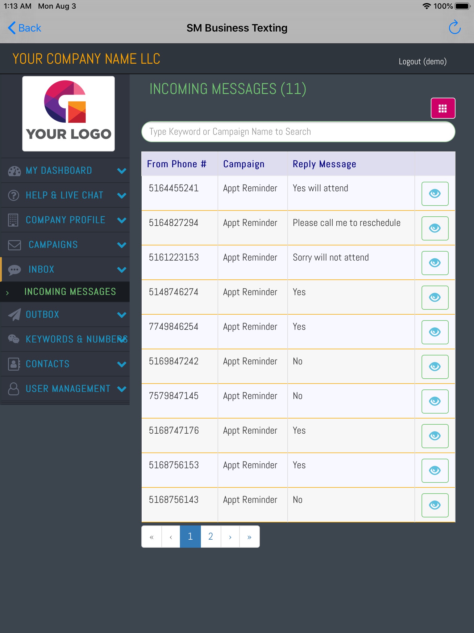 SMS Marketing Pro screenshot 2