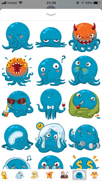 Octopus Cute Funny Stickers