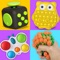 Fidget Box an Antistress Toys collection in 3D with Dozen of Fidgetable toys and calming activities