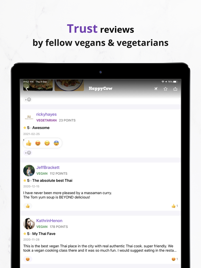 ‎HappyCow Find Vegan Food Screenshot
