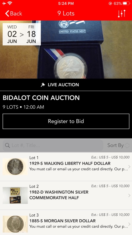 BidALot Coin Auction