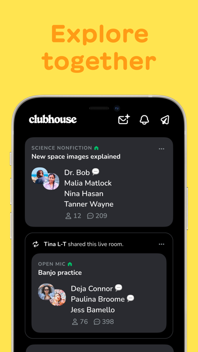 Clubhouse iPhone app afbeelding 7