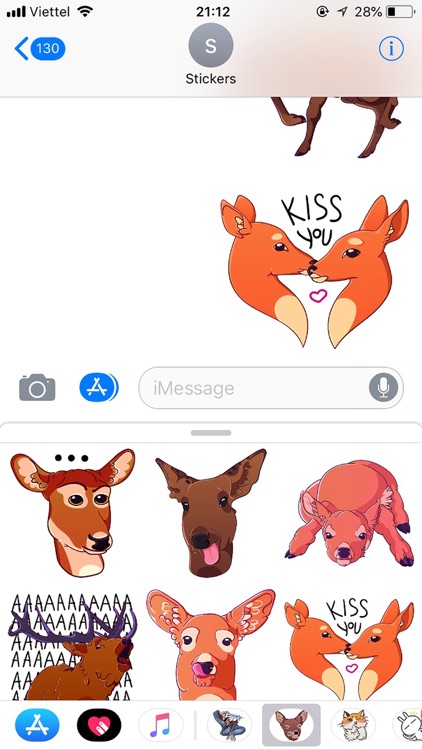 Deer Emoji Funny Stickers