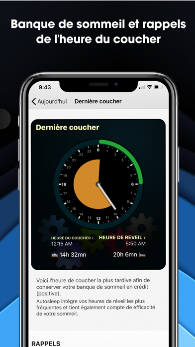 AutoSleep. Tracker de sommeil iphone captures décran