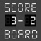 A mini-hockey scoreboard