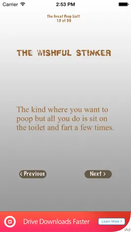 Game screenshot The Great Poop List apk