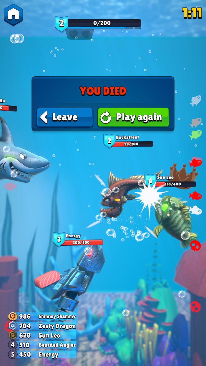 3D FISH PREDATOR GROW FEEDING