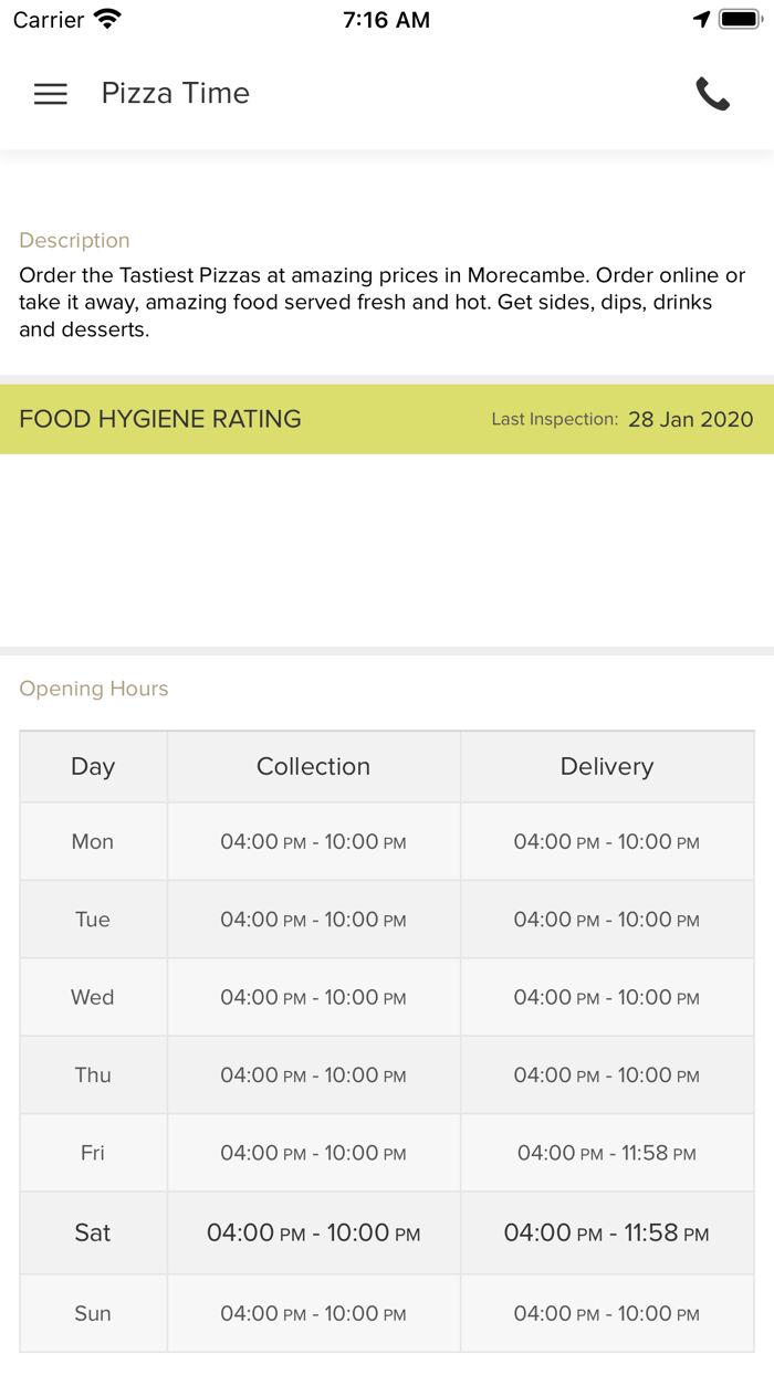 Pizza Time Morecambe.