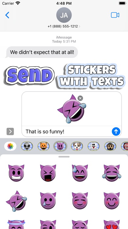 Sticky 'Moji: Devil Stickers screenshot-5