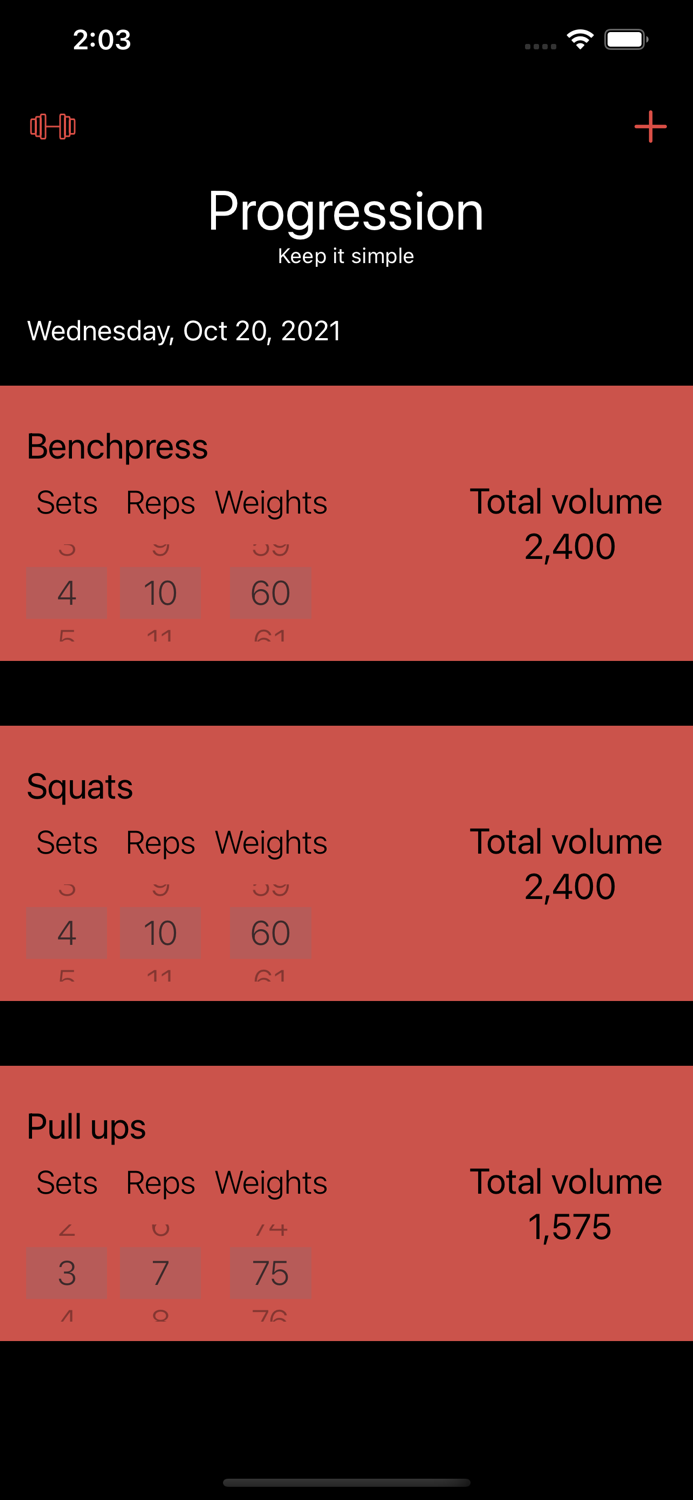 Progression Track your scores