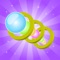 Jump through the rings to gain momentum and collect balls