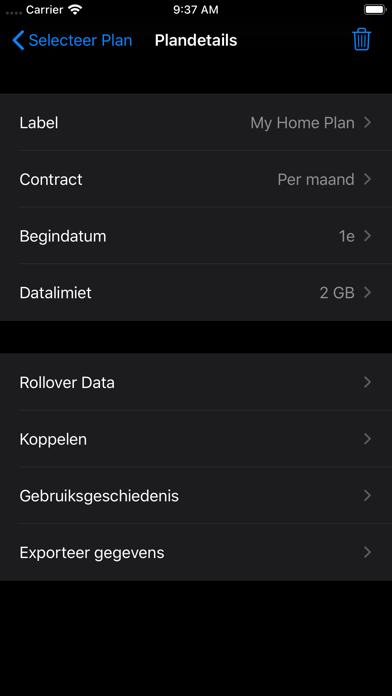 DataMan - Data Usage Widget iPhone app afbeelding 9