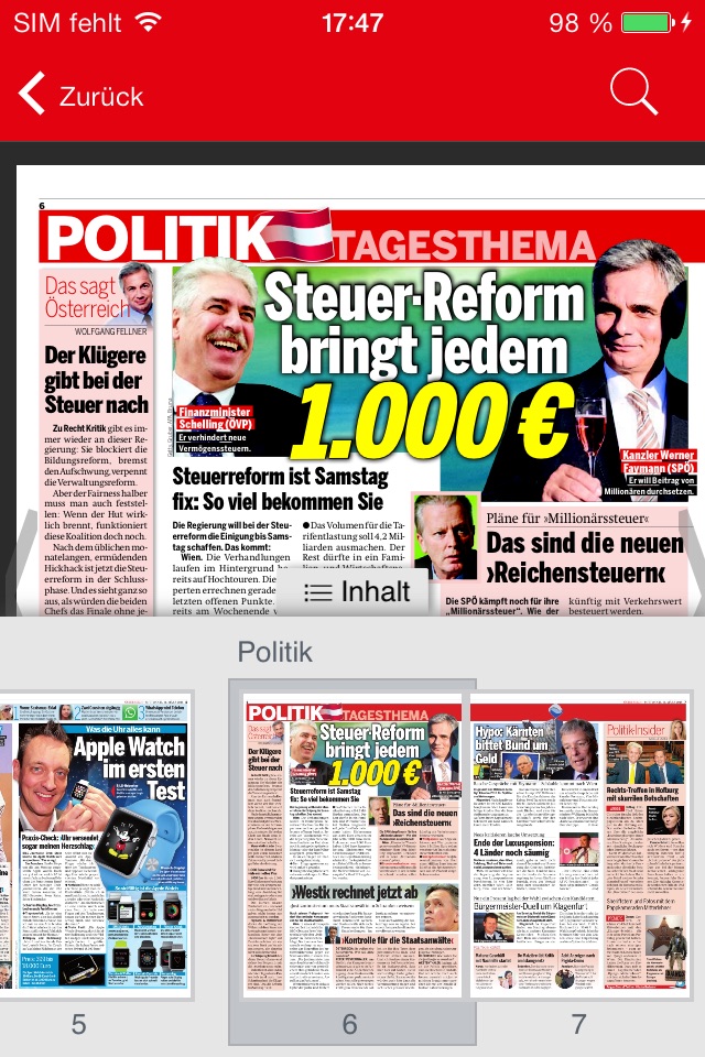 Tageszeitung ÖSTERREICH HD screenshot 2