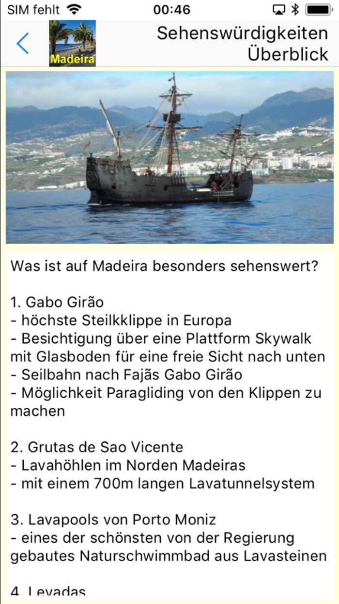 Madeira App für den Urlaub
