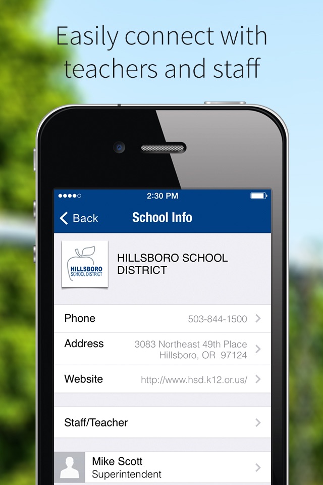Hillsboro School District screenshot 2