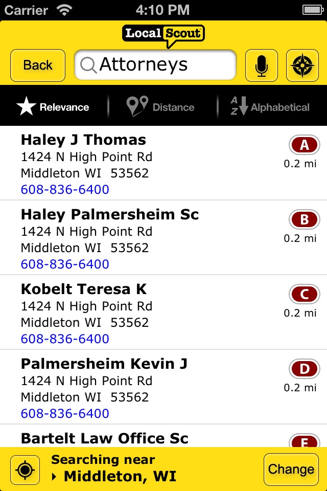 LocalScout Yellow Pages screenshot 3