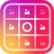 Grid Square Cut : 9 Square app allows you to split(crop) your large rectangular photos into a number of square pics and upload them to Instagram and impress your friends and your profile page visitors