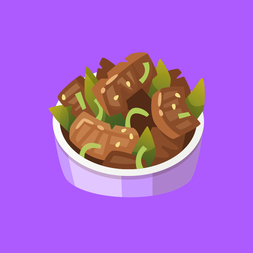 Elegant eating meat