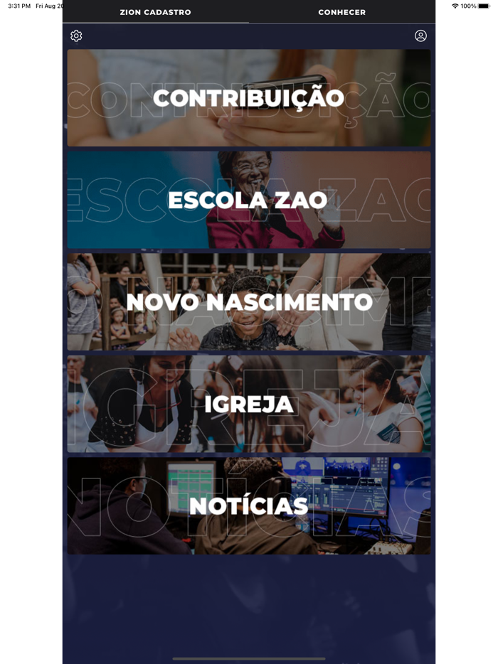 Zion Church Cadastro