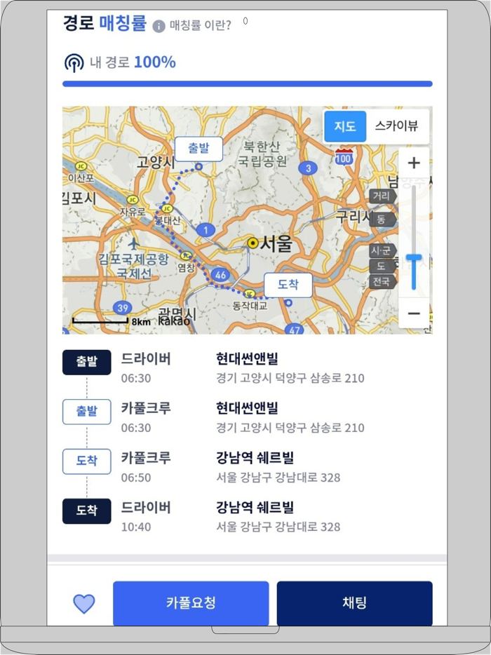네카 - 직장인 동승 카풀 자동 추천 플랫폼