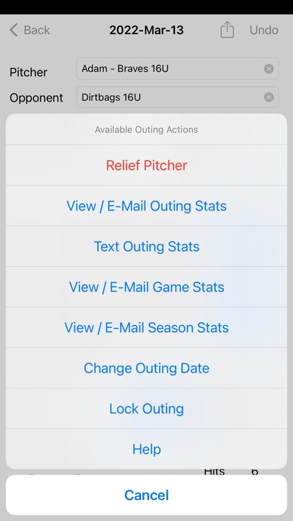 Pitch Counter & Stat Tracker