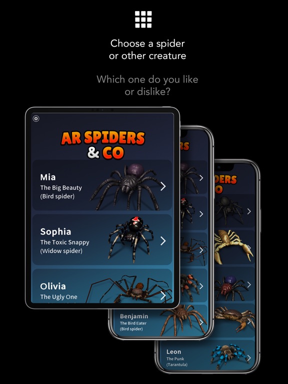AR Spiders & Co: Scare friends Ipad images