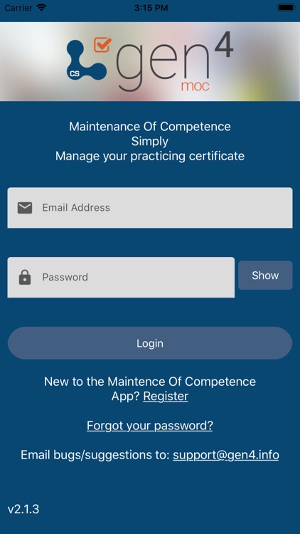 Maintenance Of Competence Log