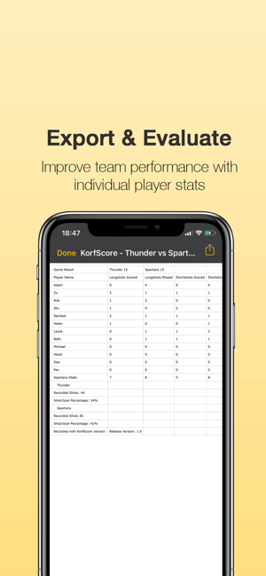 KorfScore: Korfball Game Stats(圖6)-速報App