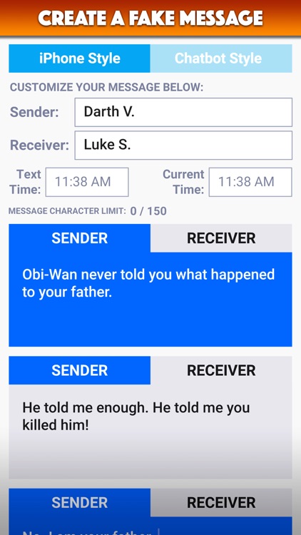 TextMeme – Fake Text Messages