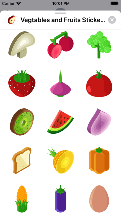 Vegtables and Fruits Stickers Screenshot 1